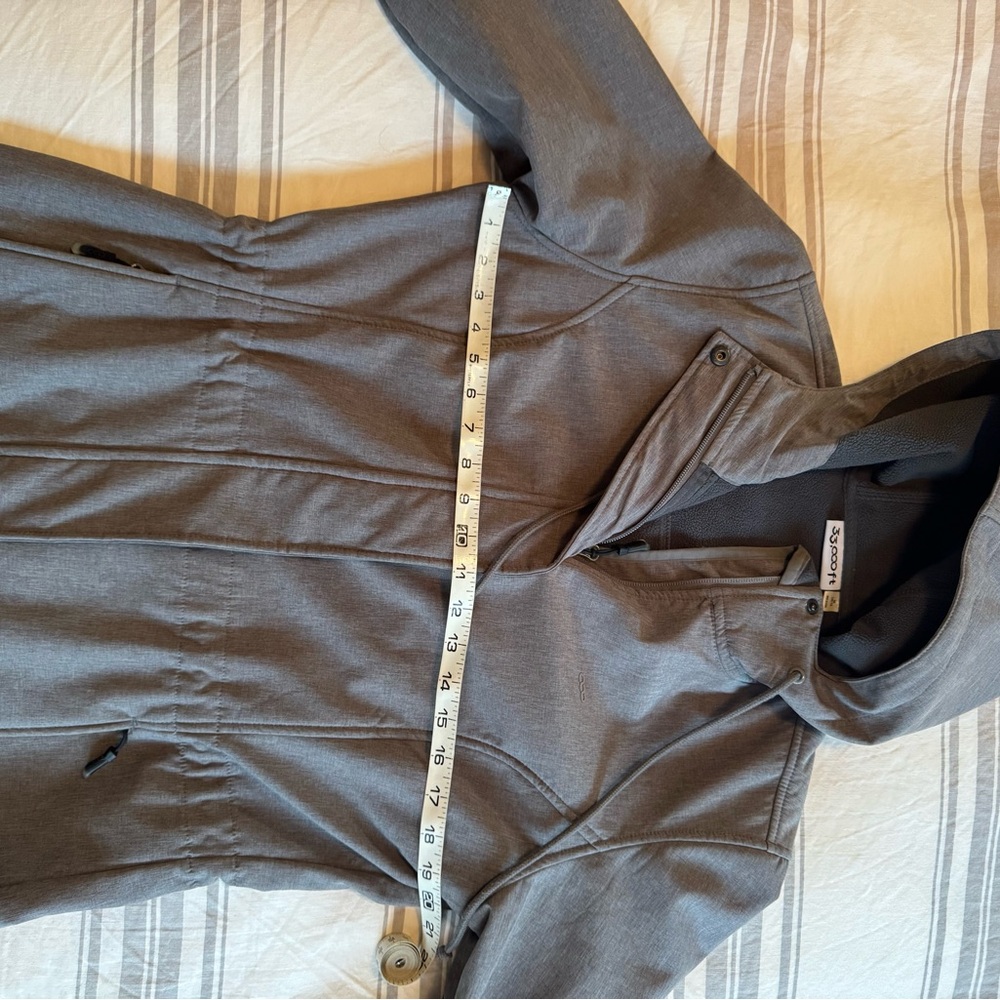 Gray Hooded Fleece Lined Jacket Women’s Medium